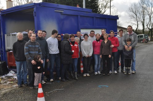 Ecole la Chapelle Heulin container papiers